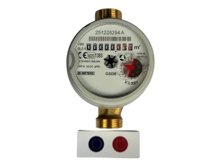 DN20 GSD8-I-PRO hideg-meleg 3/4" 130mm 4m3/h BMeters vízóra, szárazon futó 1" külső menetes lakásmérő