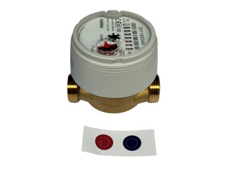 DN15 GSD8-I-PRO hideg-meleg 1/2" 80mm 2,5m3/h BMeters vízóra, szárazon futó 3/4" külső menetes lakásmérő