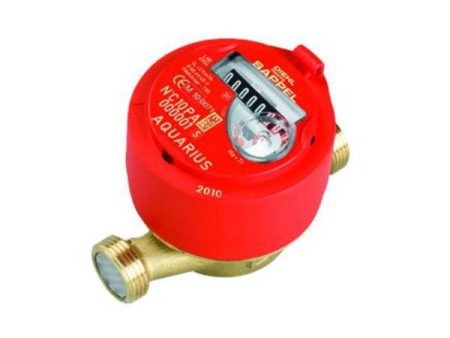 DN15 Aquarius meleg 1/2" 110mm 2,5m3/h MOM vízóra, ETW szárazon futó 3/4" külső menetes lakásmérő