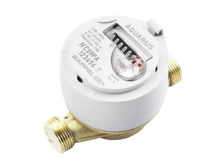 DN20 Aquarius hideg 3/4" 130mm 4m3/h MOM vízóra, ETK szárazon futó 1" külső menetes lakásmérő