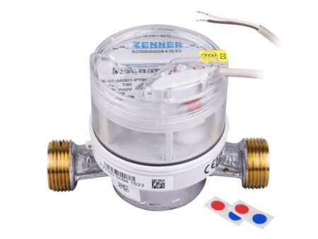 DN15 jeladós hideg/meleg 1/2" 110 mm 2,5m3/h 1L/impulzusadós vízóra, szárazon futó REED impulzus jeladós 3/4" külső menetes lakásmérő