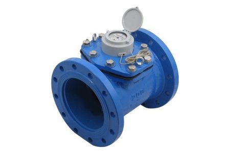 NA-200 öntöző vízóra 1000L/impulzus jeladóval L=350 mm 8" PN16 karimás REED impulzusadós WT locsoló vízmérő