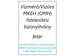 Hitelesítési bizonyítvány felár DN65 vízórához