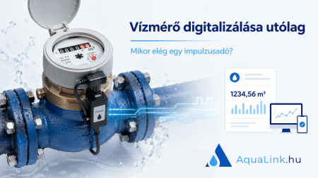 Vízmérő impulzusadó utólagos távleolvasáshoz